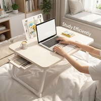 Support portable pour ordinateur portable/tablette AOR réglable, multifonctionnel, pliable, moderne, couleur personnalisée, MDF, logo personnalisé pour la chambre à coucher