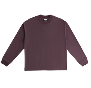 T-shirts décontractés surdimensionnés en coton premium, à manches longues, délavés, respirants et écologiques pour hommes - Product Image 4