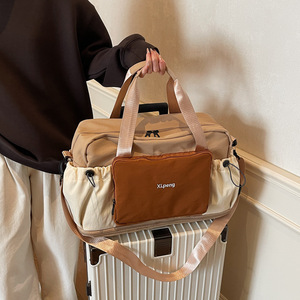 Sac de sport multifonctionnel pour les trajets quotidiens, avec rangements latéraux doubles, poches à cordon, compartiment à chaussures extensible au bas, pour hommes et femmes - Product Image 5