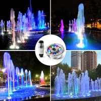 Piscine cascade éclairée colorée OEM DMX Grande fontaine d'étang Lumière RVB LED Éclairage de fontaine sous-marine
