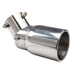 <span class=keywords><strong>Embout</strong></span> d'échappement en acier inoxydable à angle réglable, entrée 2,5 pouces, sortie 3,5 pouces (160-200 mm), directement de l'usine OEM pour les tuyaux de voiture droits/courbés - Product Image 4