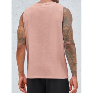 2025 hommes XL sans manches débardeurs coton gilet de gymnastique avec col rond et capuche gilet d'entraînement avec motif blanc Style Hip Hop - Product Image 4