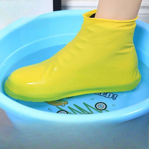 E0048 Couvre-chaussures de pluie en caoutchouc, <span class=keywords><strong>surchaussures</strong></span> imperméables en silicone pour l'extérieur, réutilisables et <span class=keywords><strong>antidérapantes</strong></span> pour jours de pluie - Product Image 2