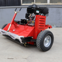 Tondeuse à fléaux pour VTT avec moteur remplaçable, hayon arrière ouvrable pour une remplacement facile des lames, hauteur de coupe 20-70 mm
