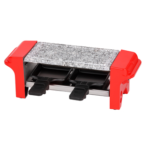 Mini <span class=keywords><strong>raclette</strong></span> électrique avec poignée en bois véritable inspirée de la nature Contrôle de la température Prise américaine Appareil de cuisine pour barbecue intérieur - Product Image 5