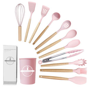 Juego de 12 Utensilios de <span class=keywords><strong>Cocina</strong></span> de Silicona Antiadherentes Resistentes al Calor, Espátula, Cuchara <span class=keywords><strong>para</strong></span> Sopa, <span class=keywords><strong>Accesorios</strong></span> de <span class=keywords><strong>Cocina</strong></span> de Silicona - Product Image 4