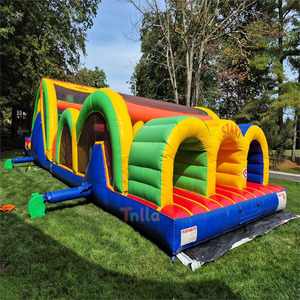 Circuito <span class=keywords><strong>de</strong></span> Obstáculos Inflable Comercial para Exteriores, Desafíos para Adultos, Juegos Inflables para Fiestas - Product Image 6