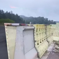 Barrière de chantier préfabriquée en béton, réglable en taille, réutilisable, en acier et plastique, anti-collision, pour mur, autoroute et bord de route, haute résistance