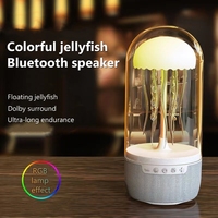 Lampe d'humeur de méduse flottante avec haut-parleur BT HiFi stéréo 3D haut-parleur Surround veilleuse couleur changeante lampe de méduse haut-parleur