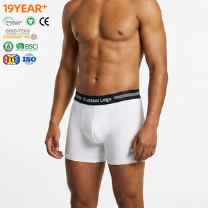 Ropa Interior Ecológica Certificada REACH, Suave, de Alta Elasticidad, Color Sólido, Calzoncillos Largos de Fibra de Bambú para Hombre - Product Image 2