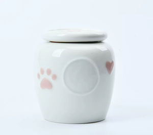 Керамические урны ручной работы на заказ с фото для маленьких домашних животных: элегантные контейнеры для кремации любимых питомцев, экологичные, для собак и других животных, памятные сувениры - Product Image 2