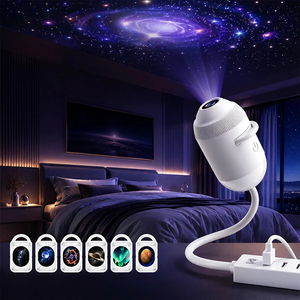 Projecteur LED USB 2026 en ABS, Veilleuse Galaxie Étoile Nébuleuse Aurore Ciel, Lumière Rotative Dynamique pour Chambre d'Enfant - Product Image 1