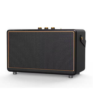 Máquina de karaoke con estructura de madera, 2 micrófonos inalámbricos y ajuste de graves/agudos/ECO/alto, 6 modos de sonido, hasta 14H de tiempo de reproducción. - Product Image 1