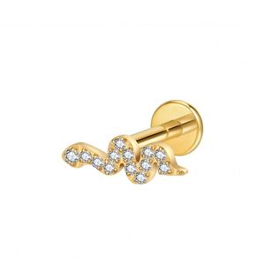 Bijoux de piercing corporel en Titane ASTM-F136 et Zircon, Piercing en Titane, Boucles d'oreilles à dos plat pour Tragus, Hélix, Daith, Lobe, Labret, Mariage - Product Image 6
