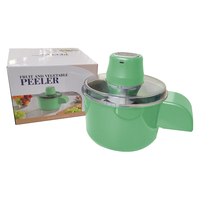Automatische USB-opgeladen oplaadbare plastic draagbare huishoudelijke fruit- en groenteschiller met premium roestvrijstalen messen, eenvoudig schoon te maken