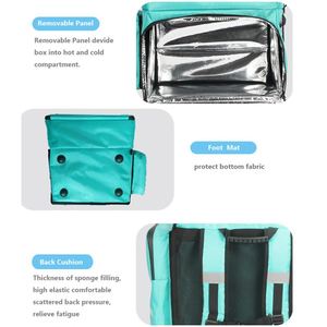 Portable Picnic Cooler Bag Insulated Thermal Backpack Turquoise with Mesh Side Pocket All Seasons Use - Product Image 6
