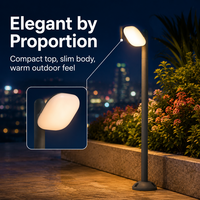 Lampadaire LED d'extérieur pour jardin, design moderne et minimaliste, éclairage uniforme et doux, 3000K, économe en énergie, pour l'aménagement paysager