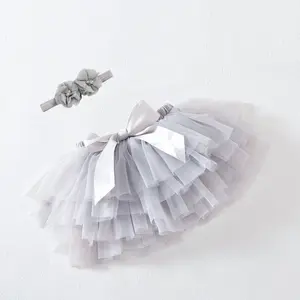 Bebek tulumları tutu gaf ile ruffles butik giyim kız bezi tutu etek Pettiskirt