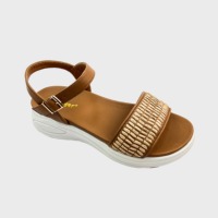 Nouvelles sandales arabes à bout ouvert 2026, empeignes tissées à la main, semelle en PU Plataforma, fabrication en caoutchouc, chaussures personnalisées pour femmes