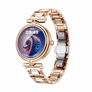 2024 Ak62 1.09 Inch Luxury Round Touch Screen Watches Ladies Bt Call Ip68 Waterproof Ladies Watches Smartwatch For Women