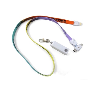 สายชาร์จแบบ 3-in-1 สำหรับของขวัญทางธุรกิจ สายคล้<span class=keywords><strong>อง</strong></span>คอ สายชาร์จ Type-C Micro USB สำหรับโทรศัพท์มือถือ - Product Image 3