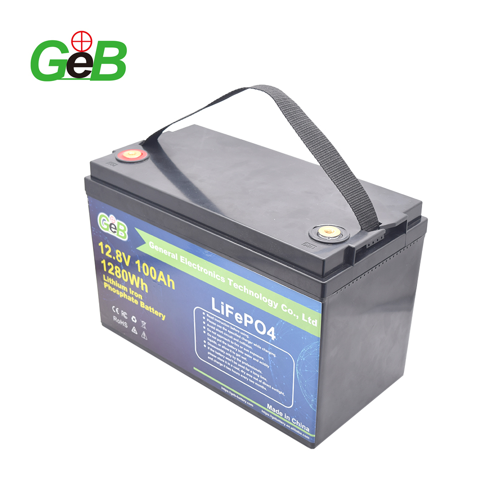 GEB IP65 Lifepo4 батарея 12,8 V 100Ah мощности энергии аккумуляторной батареи для морской лодки RV литий-железо-фосфатный аккумулятор 12V 100Ah
