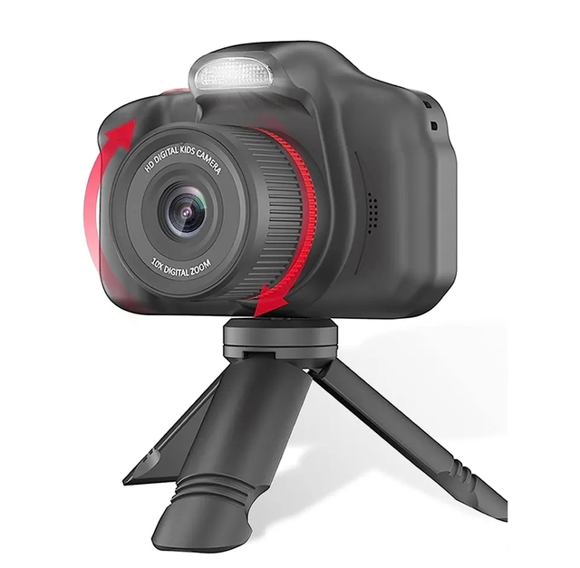 X2Pro Dual Lens HD SLR Digital Camera 10X Zoom Mini Kids Selfie Camera with Flashlight 2.4 Inches Screen for Kids Children Gift