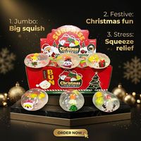 Jouet Squishy Géant Surprise de Noël, Jouet à Presser à Remontée Lente, Jouet Sensoriel Anti-Stress pour Enfants et Adultes