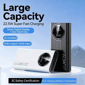 <span class=keywords><strong>Banco</strong></span> <span class=keywords><strong>de</strong></span> Energía Portátil <span class=keywords><strong>de</strong></span> 20000mAh 10000mAh, Carga Rápida <span class=keywords><strong>de</strong></span> 22.5W, 3 Salidas USB C PD, Pantalla Digital, Cargador <span class=keywords><strong>de</strong></span> Batería para Teléfono y Tableta - Product Image 1
