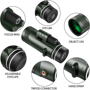Monocular de Alta Potencia 40x60 con Doble Enfoque para Observación en Exteriores, Camping y Senderismo, Resistente al Agua y a la Niebla - Product Image 5