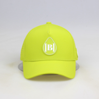 Casquette de golf Gorras perforée pour hommes Logo personnalisé vert fluorescent 5 panneaux à séchage rapide imperméable à l'eau découpé au laser