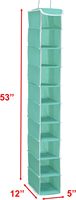 Simple Houseware Moderne 10 Étagères Suspendus Organisateur De Chaussures Turquoise Double Tissu Durable pour Salon Placard De Stockage