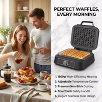Machine à gaufres électrique belge antiadhésive personnalisée avec logo OEM pour la maison et la cuisine