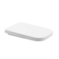 HUANGBO Couvercle de siège de toilette carré à fermeture lente en plastique UF, design moderne, pour hôtel, avec plaque tampon