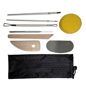 Juego de 12 Herramientas <span class=keywords><strong>para</strong></span> Cerámica con Dos Pinceles, 1000g de <span class=keywords><strong>Arcilla</strong></span> de Secado al Aire y 12 Colores de <span class=keywords><strong>Pintura</strong></span> Acrílica - Product Image 2