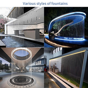 Alambre de dibujo Fuente de lluvia <span class=keywords><strong>Paisaje</strong></span> Agua corriente Cascada Cortina de agua digital Precio - Product Image 2