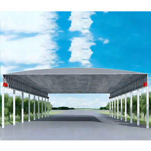 Tente coulissante électrique à ouverture et fermeture par poussée et traction pour tentes d'entrepôt et toitures sportives. Abri pliable pour sports de plein air. - Product Image 1