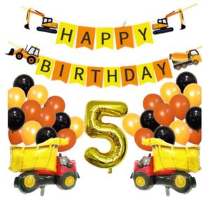 Forniture per feste di compleanno di costruzione forniture per feste di compleanno di camion di costruzione di 3 anni per decorazioni per il 3 ° compleanno dei ragazzi - Product Image 5