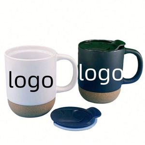 Mugs Matte Ceramic Coffee With Comfortable Handle Bottom Cork Pad <b>Large</b> <b>Tea</b> <b>Cups</b> for Soup Latte Mug Set Gift - Product Image 1