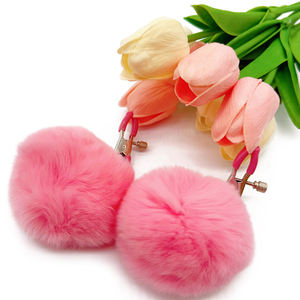 БДСМ бондаж, чувственный массажер для груди с перьями, стимуляция груди, экзотические аксессуары, пушистый шар, эротические зажимы для сосков - Product Image 2