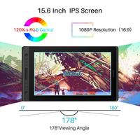 Tablette graphique numérique HUION KAMVAS Pro 16 avec écran, sans batterie, 120% SRGB