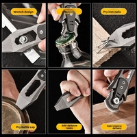 Mini-outil multifonction en alliage de titane, barre de levier, clé à molette, ouvre-bouteille, équipement de survie portable pour l'extérieur, logo personnalisé