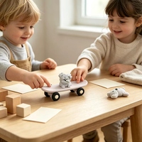 Jouet de skateboard en silicone personnalisé pour enfants, mini figurine de skateboard, jouet en silicone OEM pour enfants avec moule CNC interne