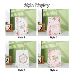 Foska <span class=keywords><strong>Sylvan</strong></span> Sacs en papier kraft de deux tailles Matériau recyclé avec poignées Accessoires de ruban Banquet Festival Sacs cadeaux de remerciement - Product Image 3