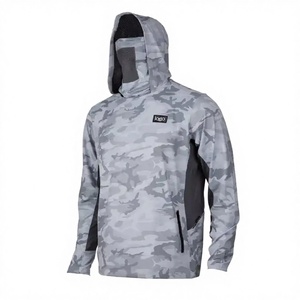 Vêtements de pêche imperméables personnalisés UPF 50+, pour hommes, 95% polyester, 5% élasthanne, 180g, sweat-shirt imprimé par transfert thermique - Product Image 3