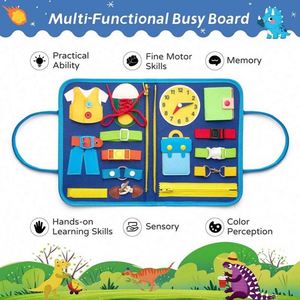 Nuevo Tablero de Actividades Sensoriales para Niños Pequeños, Juguetes Educativos para Viajes, Juguetes Montessori, Libro de Actividades de Fieltro - Product Image 4