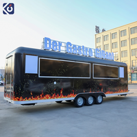 Mobiler Multifunktionaler Verkaufsanhänger für Fast Food mit Vollausstattung, Snack-, Chips-, Eis- und Hot-Dog-Wagen für Catering