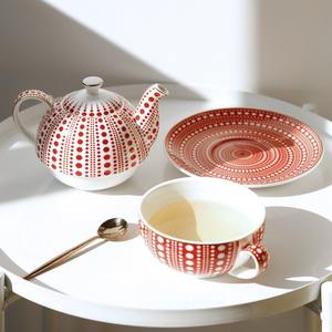 กาน้ำชาเซรามิกลายจุดสีแบบไล่ระดับสี MSH British - Product Image 6