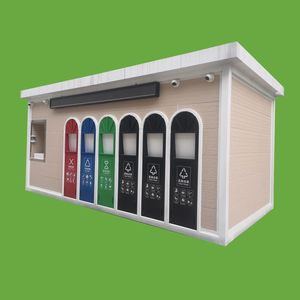 Contenedor de Clasificación de Residuos para Exteriores Zhongcheng, L600*W300*H270cm, Sala Inteligente de Recolección de Basura para Uso en Parques Comunitarios - Product Image 1