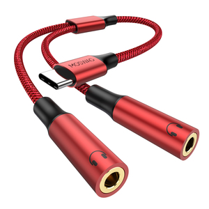 Type C Male To 2 3.5mm Female Headphone <strong>Audio</strong> Splitter 20cm AUX <strong>Jack</strong> Cable, Compatible With Pixel 7 6 By OEM ODM Manufacture - Product Image 3